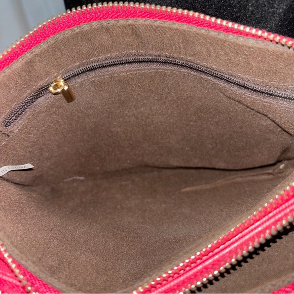 Pink Crossgrain Double Top Zip Convertible Clutch Crossbody Bag, Pink - Picture 6 of 9